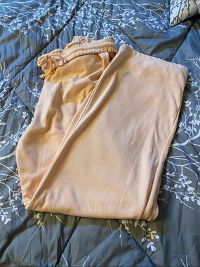 Peach Drawstring Sweatpants Lounge Wear L